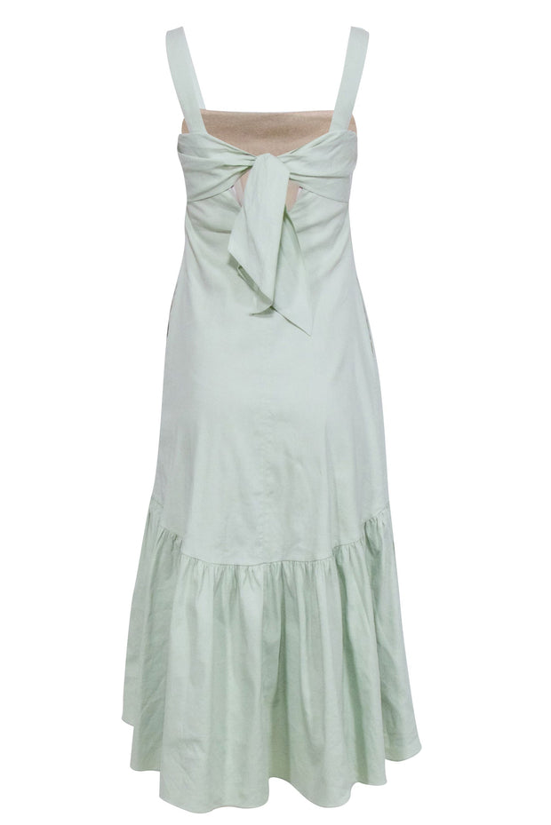 Current Boutique-Theory - Light Green Linen Blend Sleeveless Dress Sz P