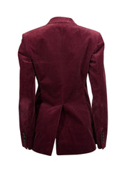 Current Boutique-Theory - Maroon Corduroy One Button Jacket Sz 6