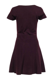 Current Boutique-Theory - Maroon Fit & Flare Knit Dress Sz M