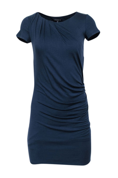 Current Boutique-Theory - Navy T-Shirt Dress w/ Side Ruching Sz S