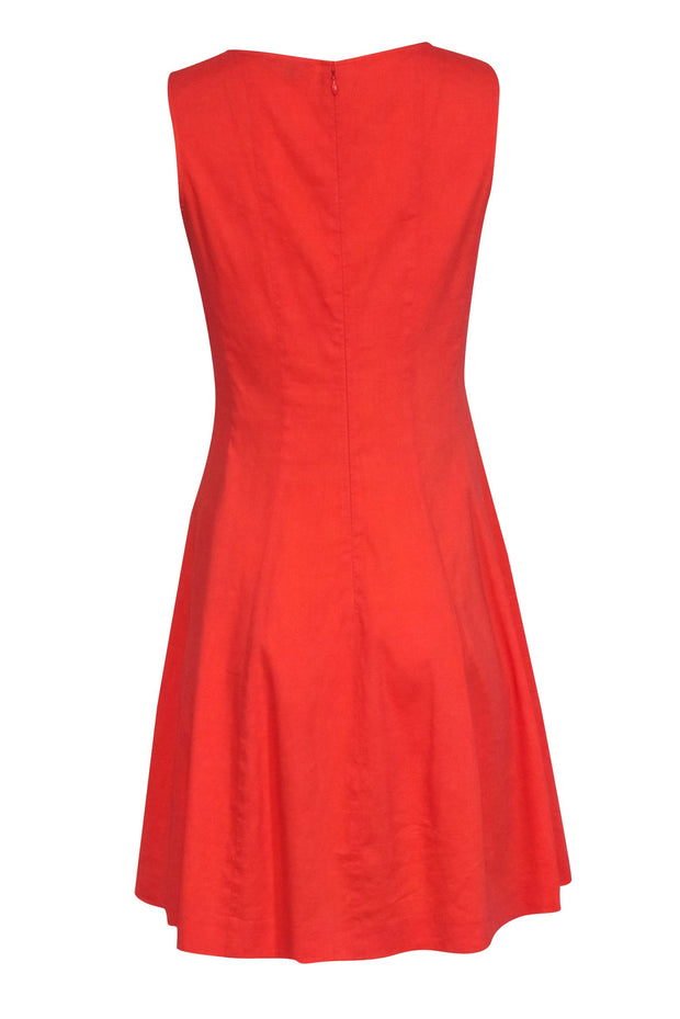 Current Boutique-Theory - Orange Sleeveless A-Line Dress Sz 8