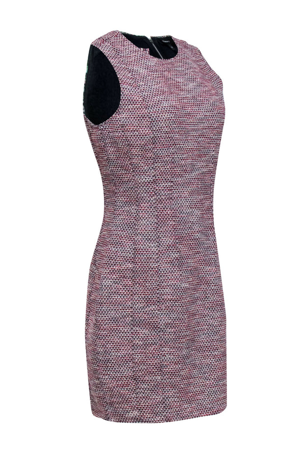 Current Boutique-Theory - Red, White & Black "Beacon Tweed" Sheath Dress Sz 10