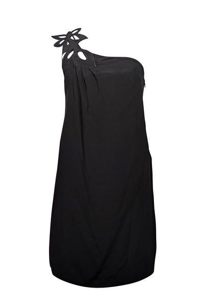 Current Boutique-Tibi - Black Sleeveless One Shoulder Dress Sz 0