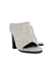 Current Boutique-Tibi - White Felt Mule Heels Sz 9.5