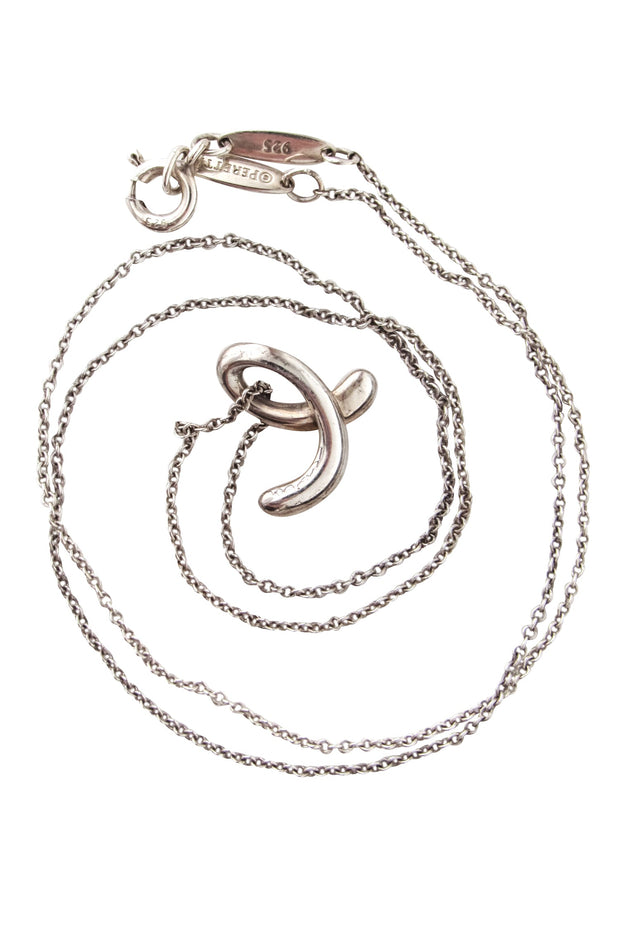 Current Boutique-Tiffany & Co - Sterling Silver Elsa Peretti " E" Necklace