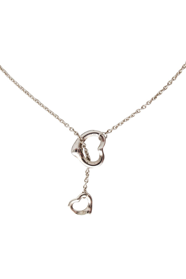 Current Boutique-Tiffany & Co - Sterling Silver Elsa Peretti Open Heart Lariat Necklace