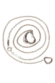 Current Boutique-Tiffany & Co - Sterling Silver Elsa Peretti Open Heart Lariat Necklace