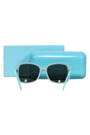 Current Boutique-Tiffany & Co. - Black & Robin Egg Blue Square Sunglasses