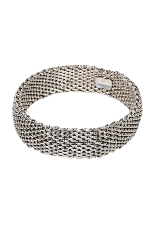 Current Boutique-Tiffany & Co. - Sterling Silver Somerset Mesh Weave Bangle Bracelet