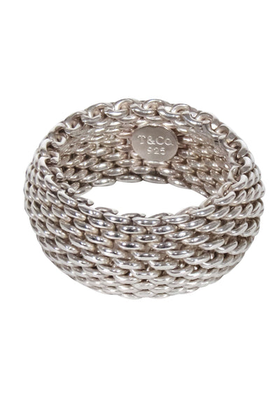 Current Boutique-Tiffany & Co. - Sterling Silver Somerset Mesh Weave Ring Sz 7