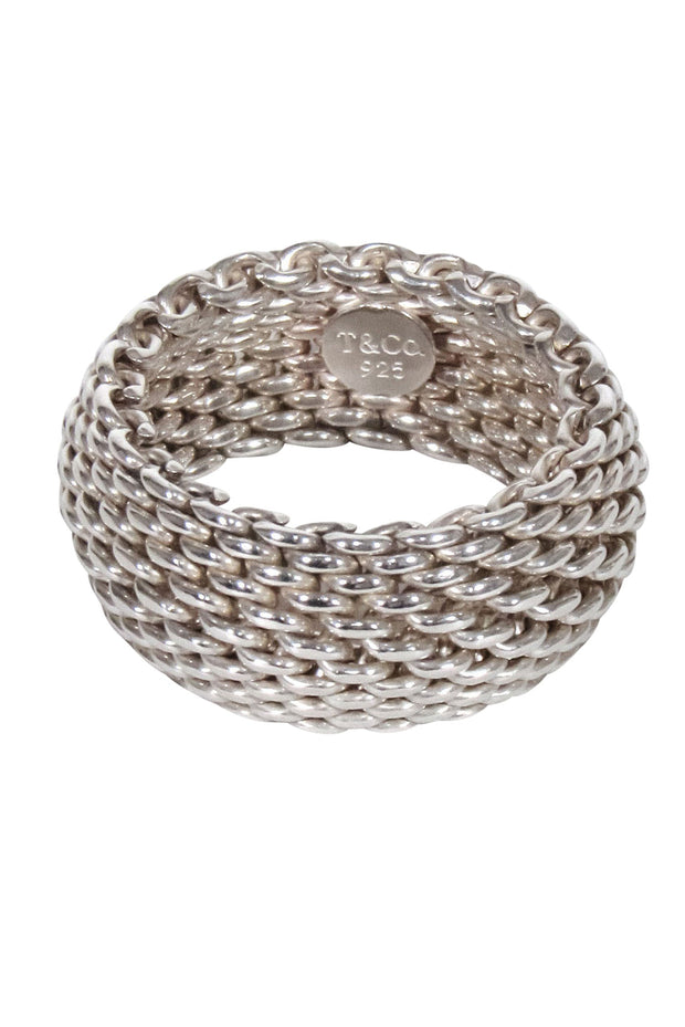 Current Boutique-Tiffany & Co. - Sterling Silver Somerset Mesh Weave Ring Sz 7