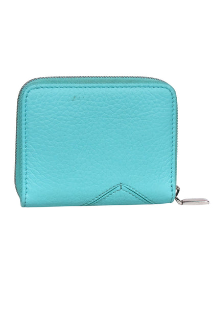 Tiffany & Co. - Tiffany Blue Leather Small Zip Wallet – Current Boutique