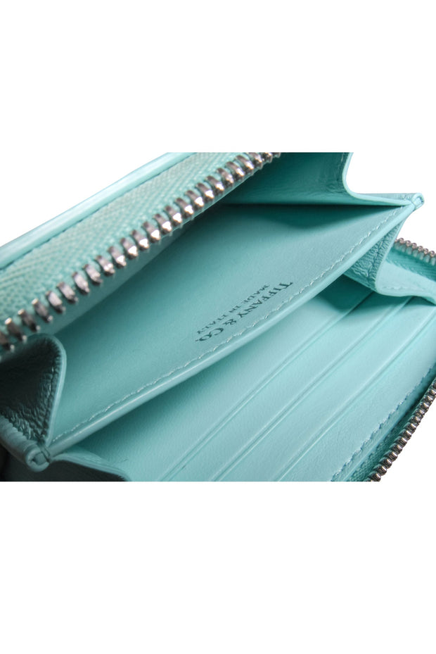 Current Boutique-Tiffany & Co. - Tiffany Blue Leather Small Zip Wallet