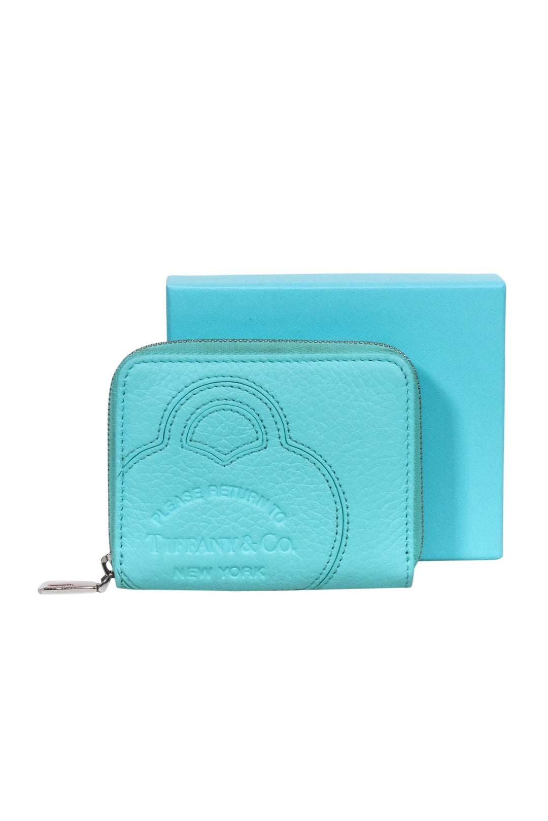 Tiffany & Co. - Tiffany Blue Leather Small Zip Wallet – Current Boutique