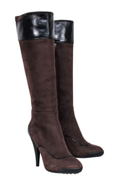 Current Boutique-Tod's - Brown Suede Tall Boots Sz 9