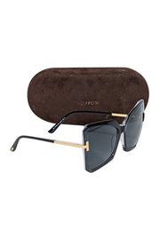 Current Boutique-Tom Ford - Black & Gold "Jacquetta" Sunglasses