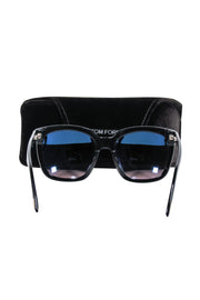 Current Boutique-Tom Ford - Black Large Sunglasses w/ Brown Ombre Lenses