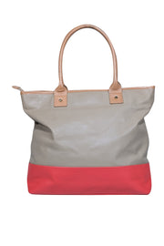 Current Boutique-Tory Burch - Beige & Orange "Jayden" Tote Bag