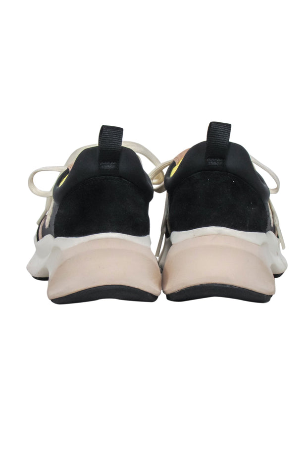 Current Boutique-Tory Burch - Black & Beige Platform Sneakers Sz 7