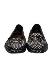 Current Boutique-Tory Burch - Black & Cream Triangle Geo Charm Loafer Sz 8.5