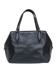 Current Boutique-Tory Burch - Black "Kira" Pebbled Leather Satchel Bag