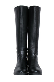 Current Boutique-Tory Burch - Black Leather "Caitlin" Stretch Boots Sz 9
