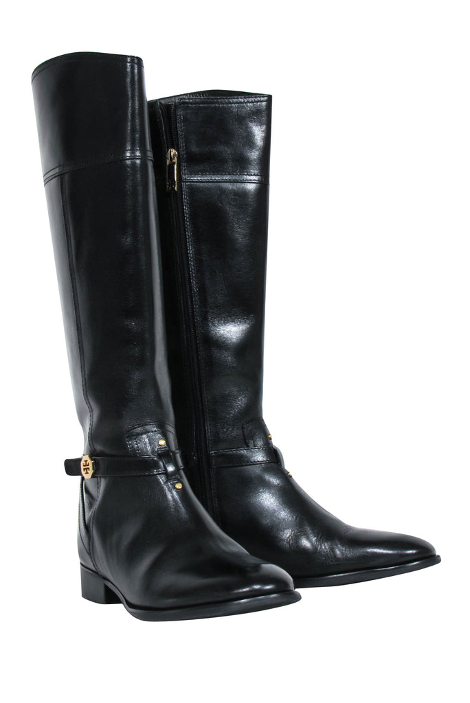 Tory burch black sales riding boots