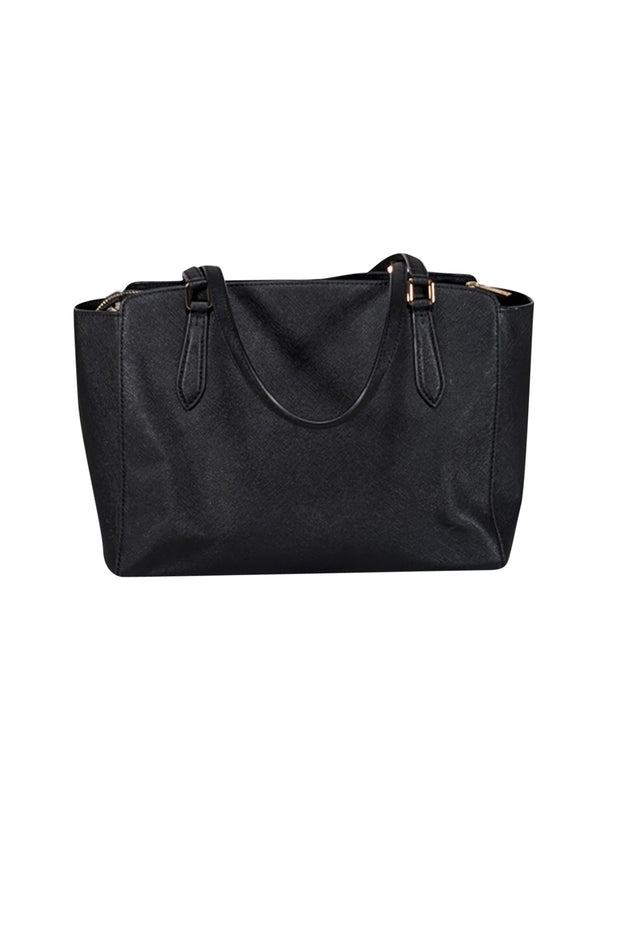 Current Boutique-Tory Burch - Black Saffiano Leather Tote Bag