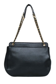 Current Boutique-Tory Burch - Black Textured Front Large Crossbody Bag