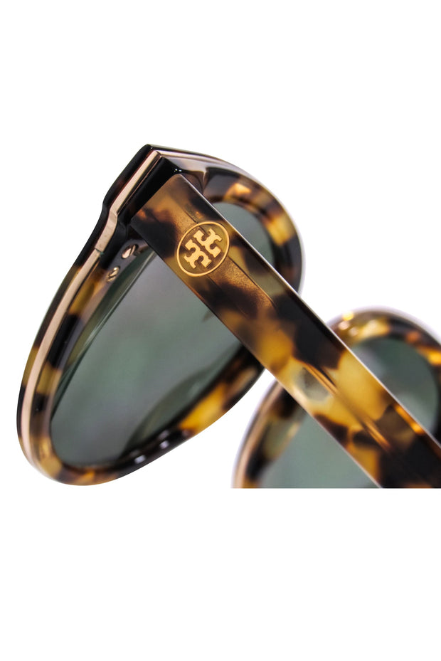 Current Boutique-Tory Burch - Brown Tortoise w/ Gold Detail Sunglasses