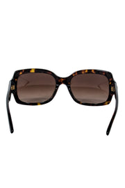 Current Boutique-Tory Burch - Brown and Black Tortoise Rectangle Sunglasses