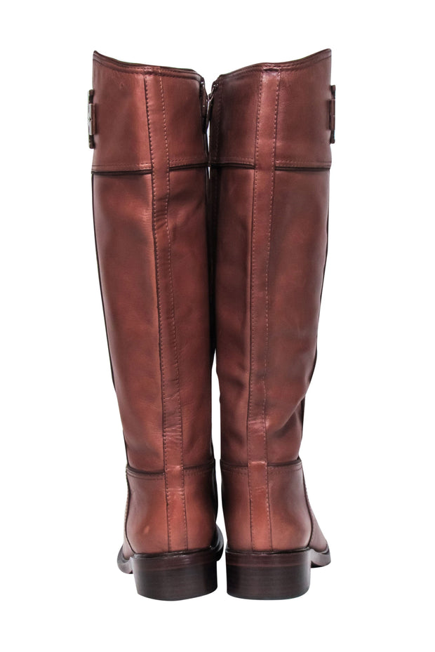 Current Boutique-Tory Burch - Chestnut Brown Leather Riding Boots Sz 8