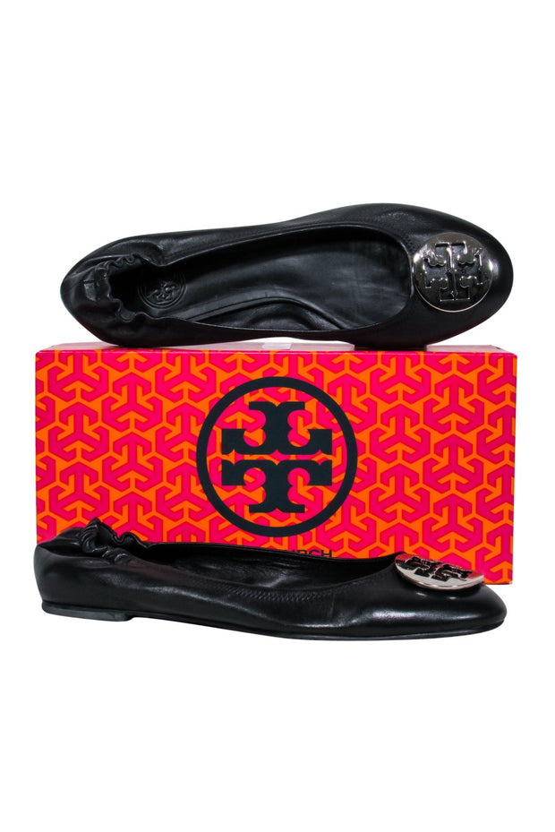 Current Boutique-Tory Burch - Classic Black & Silver Flats Sz 10