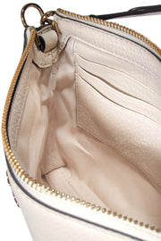 Current Boutique-Tory Burch - Cream "Kira" Pebbled Leather Crossbody Bag