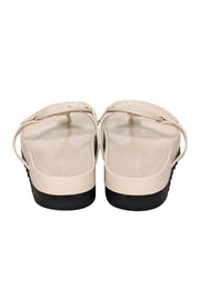 Current Boutique-Tory Burch - Cream Patent Leather Thong Sandals Sz 7.5