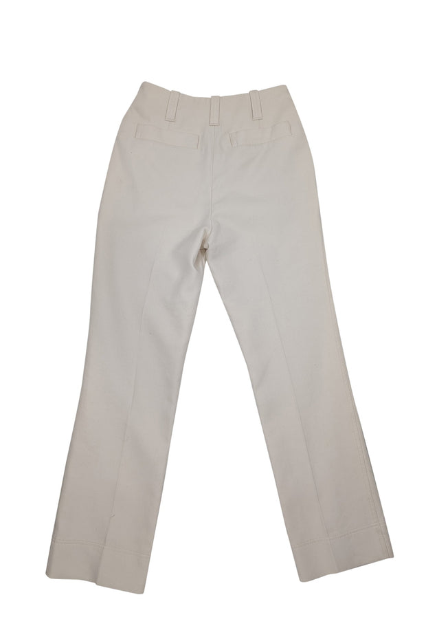 Current Boutique-Tory Burch - Cream Pleat Front Trousers Sz 4