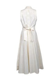 Current Boutique-Tory Burch - Ivory Cotton Logo Lace Wrap Dress Sz 10