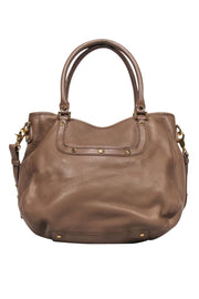 Current Boutique-Tory Burch - Light Brown Pebbled Leather "Amanda" Satchel