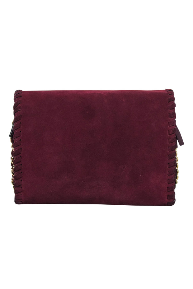 Current Boutique-Tory Burch - Maroon Suede Crossbody Bag