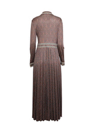 Current Boutique-Tory Burch - Mauve, Brown, & Beige Sun Print Midi Dress Sz L