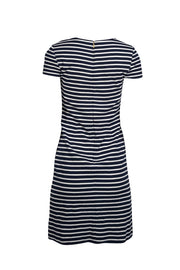 Current Boutique-Tory Burch - Navy & White Striped Short Sleeve Wrap Dress Sz XS