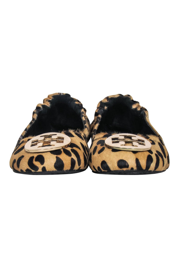 Current Boutique-Tory Burch - Tan Leopard Print Calf Hair "Reva" Flats Sz 9