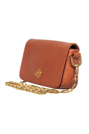 Current Boutique-Tory Burch - Tan Saffiano Leather Crossbody Bag