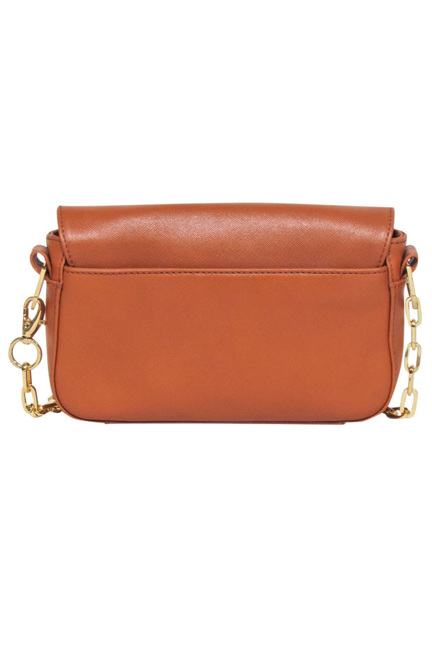 Current Boutique-Tory Burch - Tan Saffiano Leather Crossbody Bag