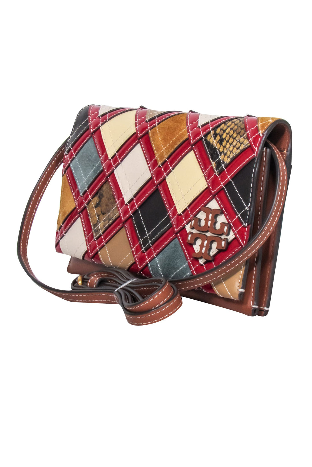 Tory Burch McGraw Flap sold Crossbody in Tan