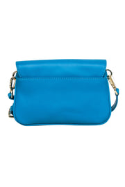 Current Boutique-Tory Burch - Teal Blue Saffiano Leather Mini Crossbody Bag
