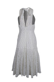 Current Boutique-Tracy Reese - Ivory Crochet Lace Sleeveless High Neckline Dress Sz M