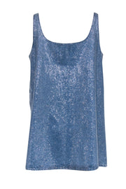 Current Boutique-Triarchy - Blue Denim Shift Dress w/ Rhinestone Embellishing Sz L