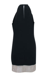 Current Boutique-Trina Turk - Black Sleeveless Sheath Dress w/ Rhinestone Trim Sz M