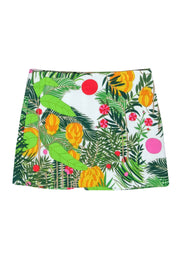 Current Boutique-Trina Turk - Green & Multicolor Tropical Banana Print Skirt Sz 8